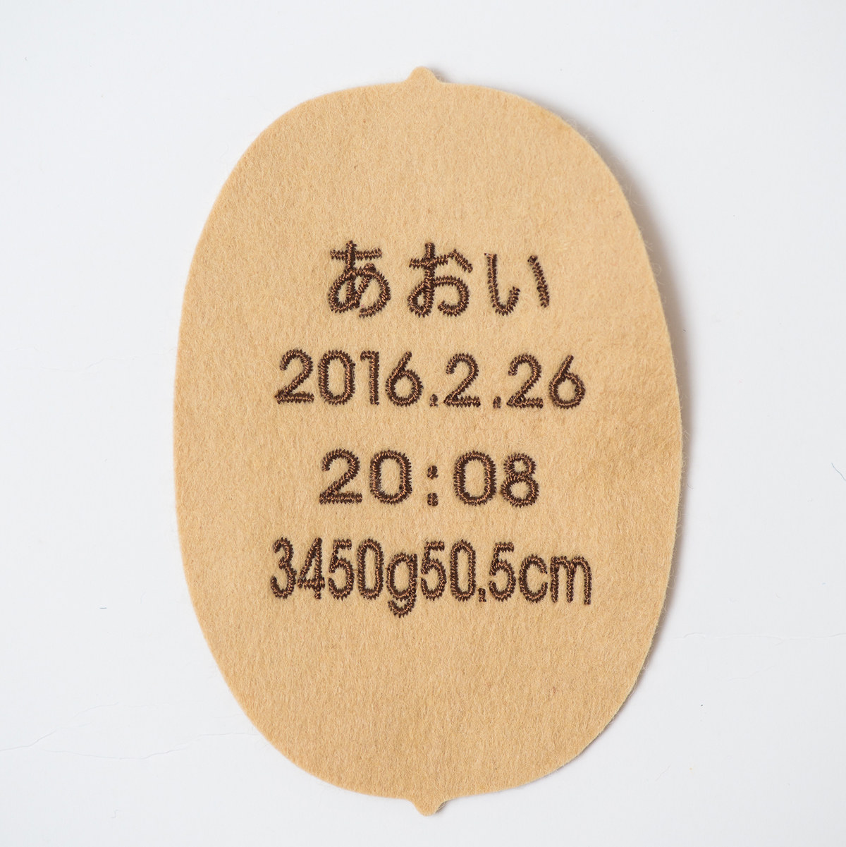 Pattern 1 左足の刺繍例
